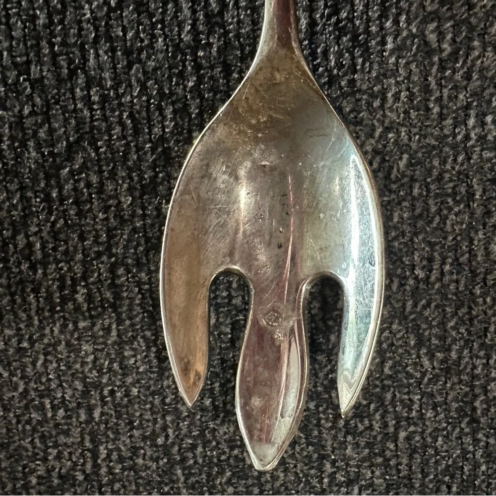 EP Zinc silver plated serving spork spoon fork utensil